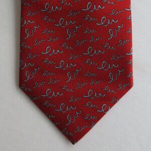 European Union Red Silk Neck Tie 2005 Luxembourg Presidency eu2005.lu EU logo